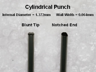 New Instrumentation for 3-step Follicular Unit Extraction - Detail of the two ends of the Cylindrical Punch