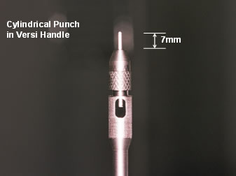 New Instrumentation for 3-step Follicular Unit Extraction - Cylindrical Punch in Versi-Handle