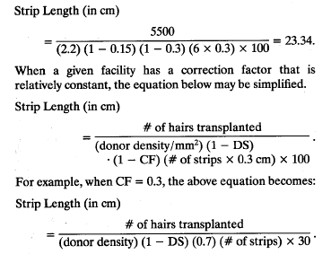 Follicular Transplantation - Donor Strip Length