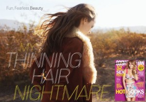 Thinning Hair Nightmare - Cosmopolitan Magazine - January 2014