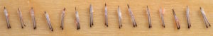 Fig 9. Grafts 7-mm in length harvested using a 19-gauge, 4-prong needle and 6-mm dull punch