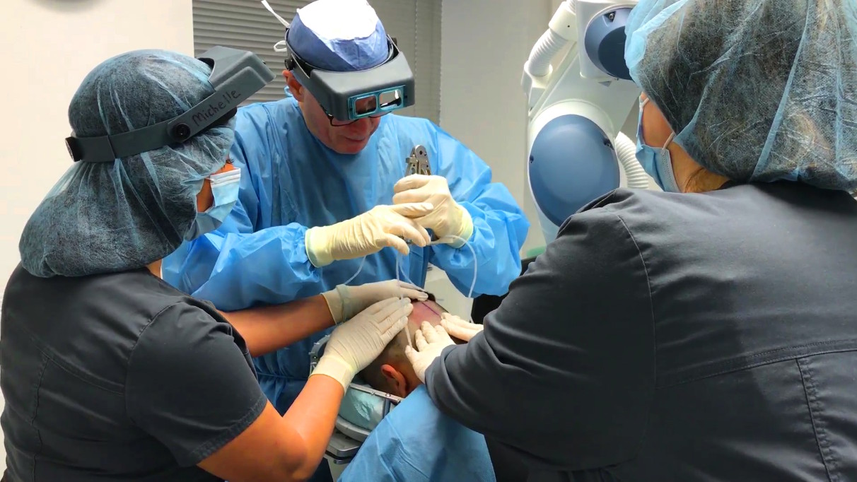 Robotic FUE Tensioner Placement